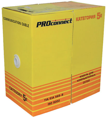 Кабель FTP кат.5e 4х2х0.51 омед. алюм. (CCA) 305м Proconnect